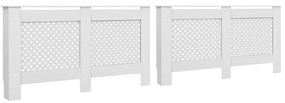 vidaXL Καλύμματα Καλοριφέρ 2 τεμ. Λευκά 152 x 19 x 81,5 εκ. από MDF