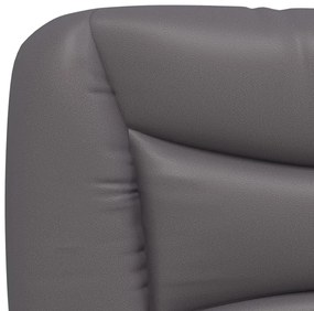 vidaXL Κρεβάτι με Στρώμα Γκρι 80 x 200 εκ. Συνθετικό Δέρμα