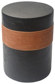 Liberta BELT SIDE TABLE ΜΑΥΡΟ ΚΑΦΕ 38,5x38,5xH52cm 38,5x38,5xH52cm 04-1188