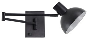 Φωτιστικό Τοίχου - Απλίκα SE21-BL-52-MS3 ADEPT WALL LAMP Black Wall Lamp with Switcher and Black Metal Shade+ - 51W - 100W - 77-8385
