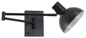 Φωτιστικό Τοίχου - Απλίκα SE21-BL-52-MS3 ADEPT WALL LAMP Black Wall Lamp with Switcher and Black Metal Shade+ - 77-8385 - 51W - 100W - 77-8385