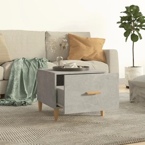 vidaXL Τραπεζάκια Σαλονιού 2 τεμ. Γκρι Σκυροδ. 50x50x40 εκ. Επεξ. Ξύλο