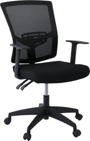 BF2910 Πολυθρόνα Γραφείου Μαύρο Mesh - Ύφασμα Μαύρο   1τμχ