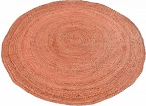Στρογγυλό Χαλί Καλοκαιρινό (Φ120) Polcarpet Jute Plain Coral