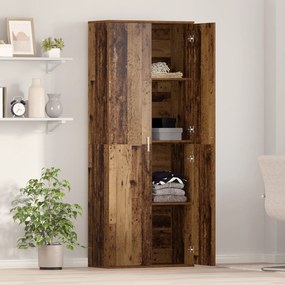 vidaXL Υψηλό ντουλάπι Παλιού Ξύλου 70x35x180 cm Επεξεργασμένο Ξύλο