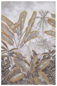 Πίνακας Σε Καμβά Kantar 1 022858 80x120xH3cm Grey-Gold Κάθετοι Wood, Canvas