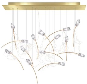 Φωτιστικό Οροφής - Ράγα Tulip 14 Linear Gold Slamp