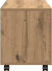vidaXL Ντουλάπι Τροχήλατο Αρτισιανή Δρυς 72x33x42,5 εκ. Επεξ. Ξύλο