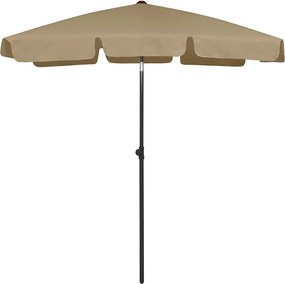 vidaXL Ομπρέλα Θαλάσσης Taupe 200 x 125 εκ.