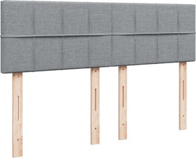 vidaXL Κρεβάτι Boxspring με Στρώμα Αν. Πράσινο 160x200εκ Υφασμάτινο