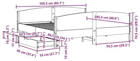 ΣΚΕΛΕΤΟΣ ΚΡΕΒ. ΧΩΡΙΣ ΣΤΡΩΜΑ ΚΑΦΕ ΚΕΡΙΟΥ 160X200 ΕΚ ΜΑΣΙΦ ΠΕΥΚΟ 3301784