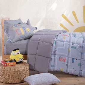 Πάπλωμα Παιδικό Velocity Grey Nef-Nef Homeware Μονό 160x220cm Πολυέστερ