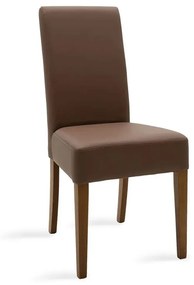 Καρέκλα Ditta 047-000032 53x50x88cm Walnut Wood, Technoderma