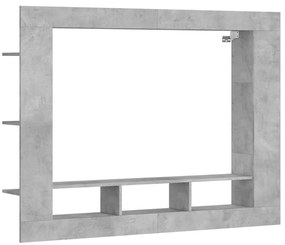vidaXL Έπιπλο Τηλεόρασης Γκρι Σκυροδέματος 152x22x113 εκ. Επεξ. Ξύλο