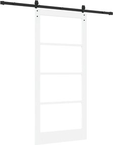 vidaXL Συρόμενη Πόρτα ORKDAL Λευκό και Μαύρο 93 x 202 cm