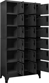 vidaXL Φοριαμός Ανθρακί 90 x 40 x 180 εκ. Ατσάλινος