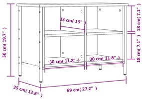 ΠΑΠΟΥΤΣΟΘΗΚΗ ΚΑΦΕ ΔΡΥΣ 69 X 35 X 50 ΕΚ. ΑΠΟ ΕΠΕΞΕΡΓ. ΞΥΛΟ 831837