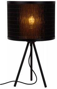 Φωτιστικό Επιτραπέζιο Lucide 21529-26-30 TAGALOG Μαύρο Ματ (Black Mat)|Ξύλο Φυσικό χρώμα (Wood Natural Finish)