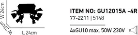 Σποτ Πολύφωτο Homelighting Mystic 77-2211 Black