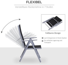 Outsunny Σετ καθιστικού για 6 άτομα Σετ καθιστικού Κήπου Έπιπλα Κήπου Σετ Κήπου Αλουμινίου