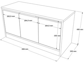 Έπιπλο Εισόδου ArteLibre CROFTON Φυσικό Μοριοσανίδα 89.6x35.5x45.8cm