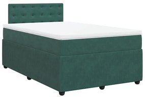 ΚΡΕΒΑΤΙ BOXSPRING ΜΕ ΣΤΡΩΜΑ ΣΚΟΥΡΟ ΠΡΑΣΙΝΟ 120X200ΕΚ. ΒΕΛΟΥΔΙΝΟ 3290025