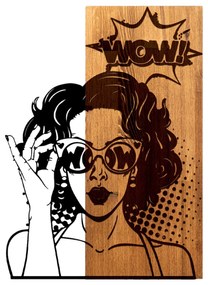 ΔΙΑΚΟΣΜΗΤΙΚΟ ΤΟΙΧΟΥ ΟΨΗ ΓΥΝΑΙΚΑΣ HM4758-ΦΥΛΛΑ ΜΕΤΑΛΛΟΥ ΜΑΥΡΑ-ΞΥΛΟ 42x3(βάθος)x58Υεκ.