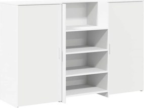 vidaXL Γραφείο υποδοχής Λευκό 155x50x103,5 εκ. Επεξεργασμένο Ξύλο