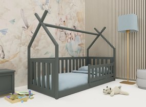 Κρεβάτι  Montessori Tipi  Bodzio  από μασίφ ξύλο Graphite  90×200cm (Δώρο 10% Έκπτωση στο Στρώμα)