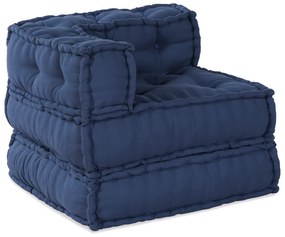 vidaXL Μοντέρνος Πούφ Indigo 70x70x54 Ύφασμα