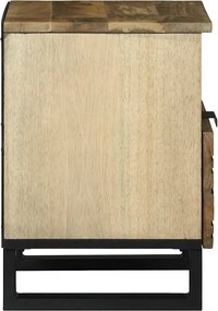 vidaXL Κομοδίνο 2 pcs Φυσικό 40 x 33 x 46 εκ. Επεξεργασμένο Ξύλο
