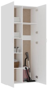 vidaXL Ντουλάπα Λευκή 80 x 35,5 x 180 εκ. από Μοριοσανίδα