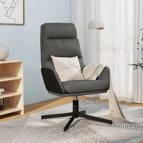 vidaXL Πολυθρόνα Relax Σκούρο Γκρι Υφασμάτινη