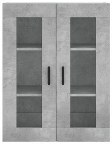 vidaXL Ντουλάπι Γκρι Σκυροδέματος 69,5x34x180 εκ. Επεξεργασμένο Ξύλο