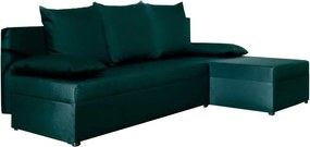 Γωνιακός καναπές Nogi-Prasino - 201.00Χ150.00Χ90.00cm