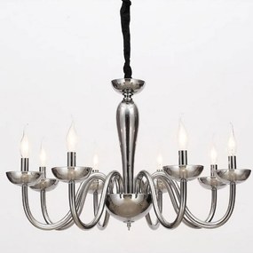 Πολυέλαιος 8Φ BLK82188PSGC Fume Crystal, Metal