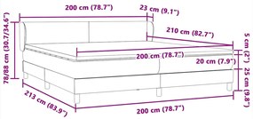 BOX SPRING ΚΡΕΒΑΤΙ ΜΕ ΣΤΡΩΜΑΤΑ ΡΟΖ 200X210 CM ΒΕΛΟΥΔΙΝΟ 3317378