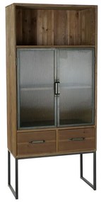 Ντουλάπι DKD Home Decor Μαύρο Ξύλο Μέταλλο Κρυστάλλινο (70 x 34.5 x 160 cm)