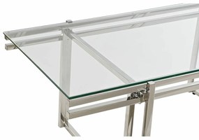 Τραπεζάκι Καφέ DKD Home Decor Κρυστάλλινο Ανοξείδωτο ατσάλι (120 x 60 x 45 cm)