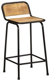 Bar Stools 2 τεμάχια 46x35,5x80 cm Στερεό ξύλο Rough Mango - Καφέ