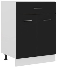 vidaXL Ντουλάπι με Συρτάρι Lyon Μαύρο 60x46x81,5 εκ. Επεξ. Ξύλο