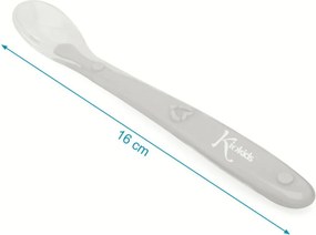 Κουτάλι Φαγητού Kiokids Step 1 Γκρι 3812