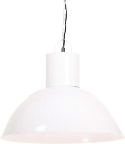 vidaXL Φωτιστικό Κρεμαστό Στρογγυλό 25 W Λευκό 48 εκ. Ε27