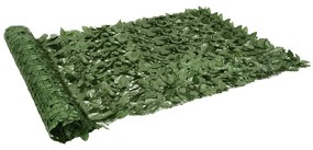 vidaXL Διαχωριστικό Βεράντας με Φύλλα Σκούρο Πράσινο 500 x 150 εκ.