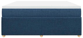vidaXL Κρεβάτι Boxspring με Στρώμα Μπλε 180x200 εκ. Υφασμάτινο