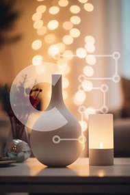 Intra Συλλεκτικό Ξύλινο Παζλ Plywood 4mm - Λευκό βάζο, κερί και τραπεζάκι σαλονιού στο σαλόνι Σε Ξύλινο Κουτί - Διαστάσεις Puzzle: 10x10 cm – 25 κομμάτια