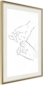 Αφίσα - Joined Hands (White) - 30x45 - Χρυσό - Με πασπαρτού