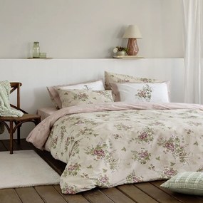 Σεντόνια Bouquet (Σετ 4τμχ) Pink-Multi Nima Double 220x260cm 100% Cotton