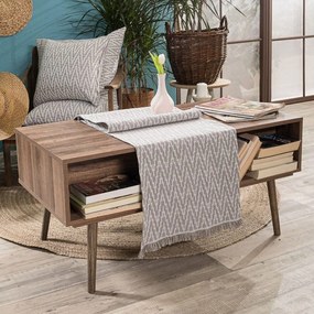 Τραβέρσα Giardino 04 Grey Teoran 45X180 Cotton-Polyester