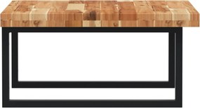 vidaXL Ράφι Νιπτήρα Τοίχου από Ατσάλι / Μασίφ Ξύλο Ακακίας
